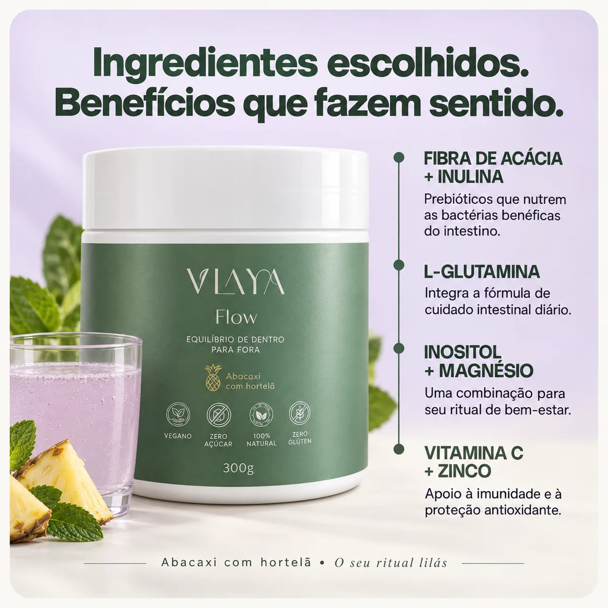 Ingredientes do VLAYA FLOW